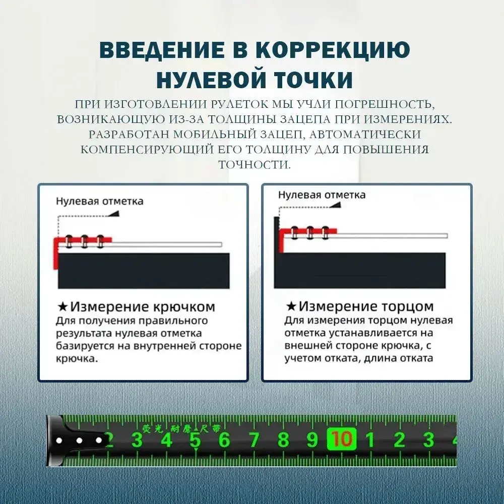 Измерительная рулетка Геодезическая 10м x 25мм
