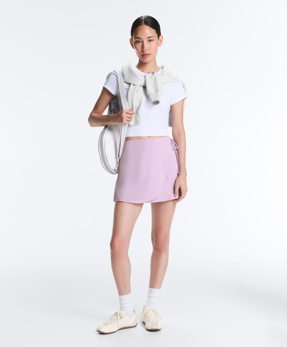 Oysho Юбка Comfortlux с перекрестным кроем, сиреневый