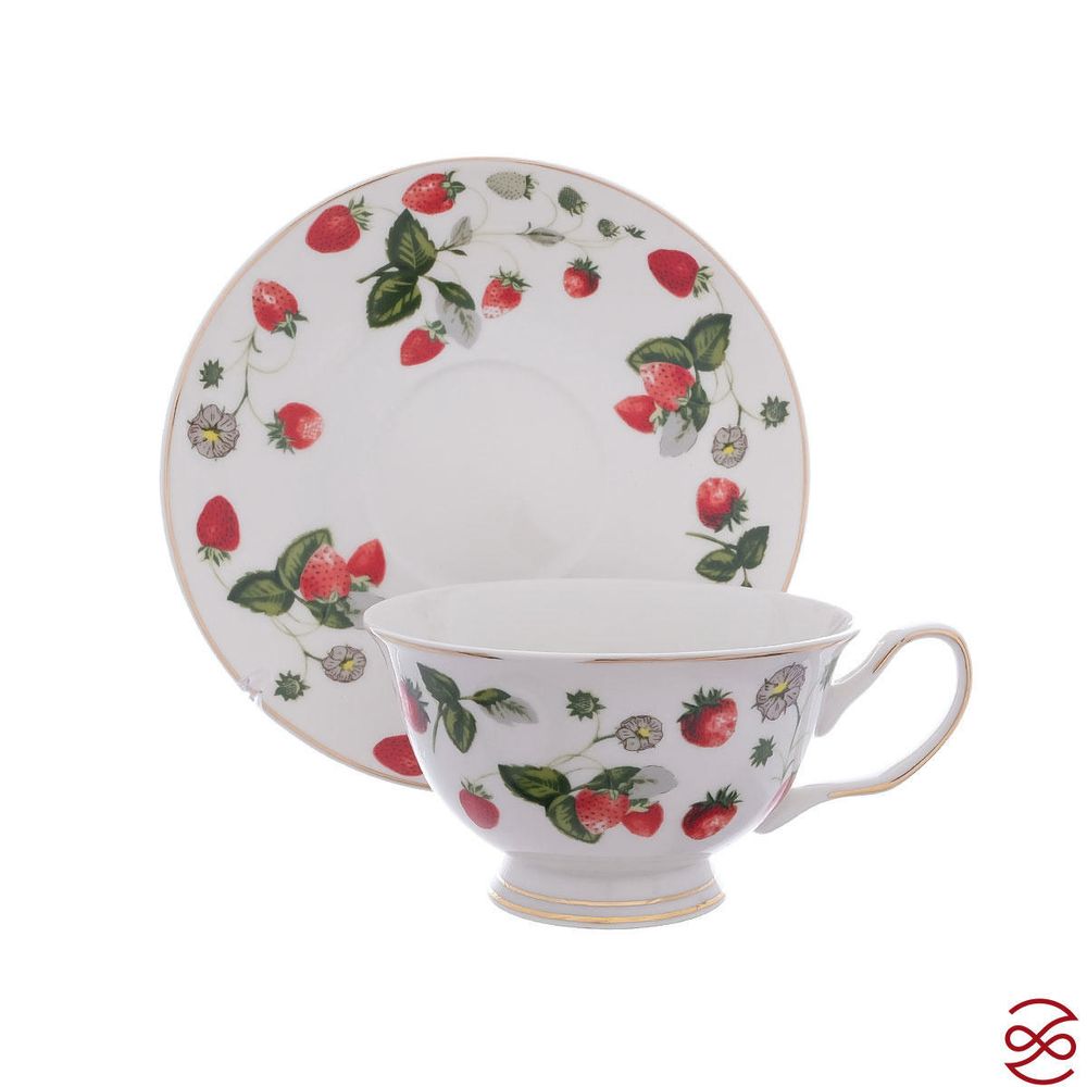 Набор чайных пар Royal Classics Земляника 200 мл (2 шт)