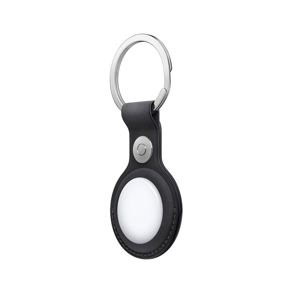 Тканевый брелок с заводным кольцом Apple FineWoven Key Ring для AirTag, Black (Черный)