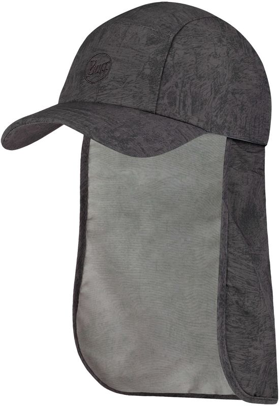 Кепка с защитой шеи от солнца Buff Bimini Cap Zinc Dark Grey Фото 1