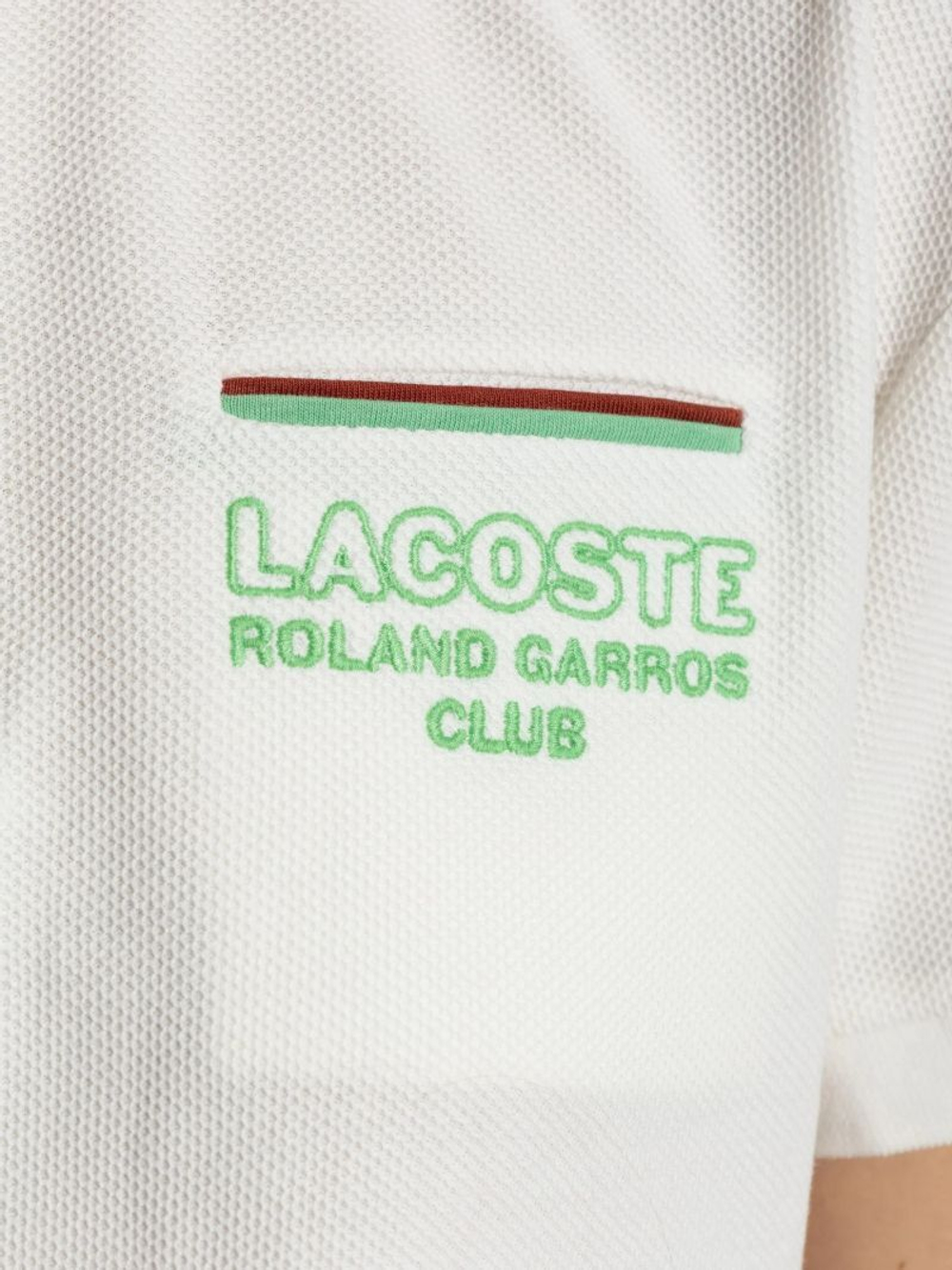 Мужское теннисное поло Lacoste Roland Garros Club - белый