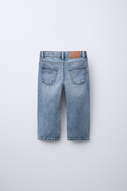 ZARA ДЖИНСЫ STRAIGHT-LEG, ВЫЦВЕТШИЙ СИНИЙ