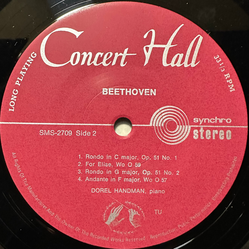 Бетховен, Дорел Хэндман - Рецитал (Европа 1971г.)