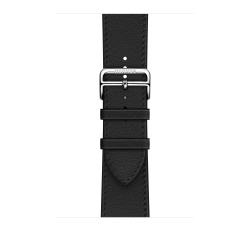 Apple Watch Hermès - 45mm Noir Swift Leather Single Tour Deployment Buckle