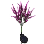 Светильник на солн.батарее (фигура на спице с подсветкой) «Лаванда» 73см, Фиолетовый (свечение тепл.белый)