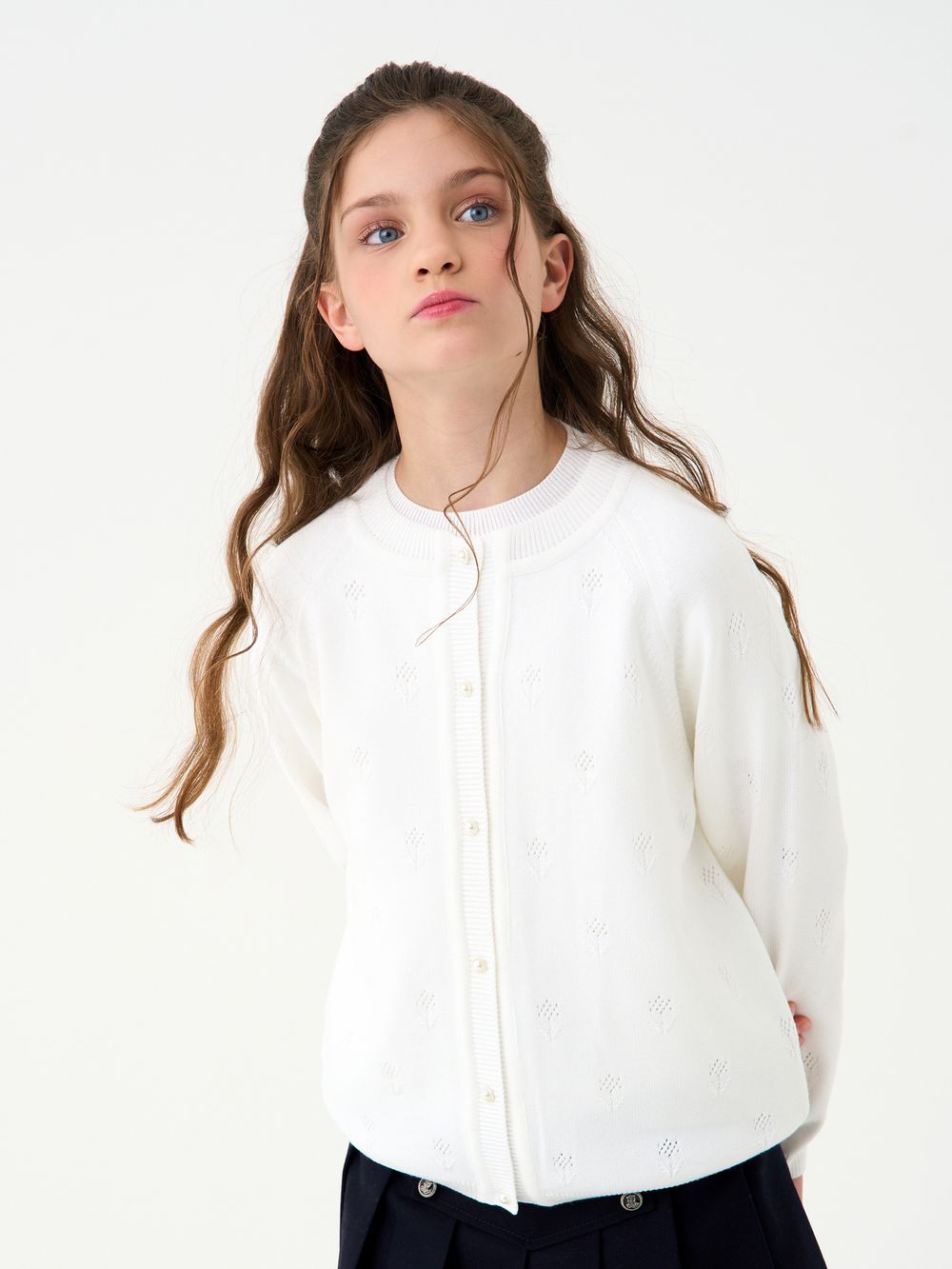 Кардиган для девочки AT1383 белый