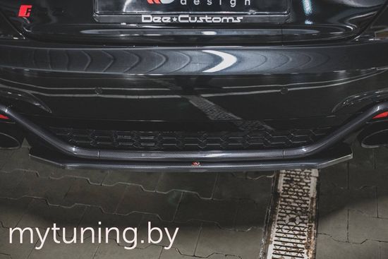 Сплиттер бампера заднего центральный для AUDI RS5 B9 рестайлинг (19-...)