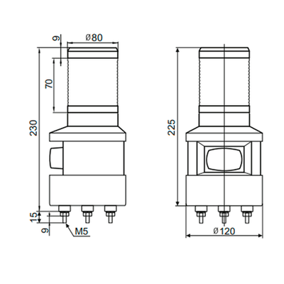 Светосигнальный маячок INNOCONT SFL100B-220-R