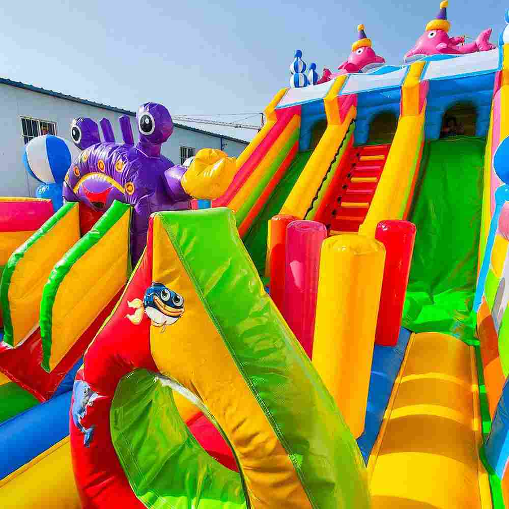 Коммерческий надувной батут «В гостях у дельфинов 2», 10*5*5 м