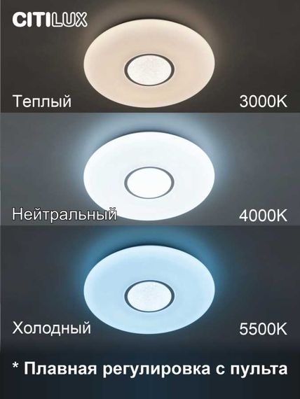 Потолочный светодиодный светильник Citilux Санта CL723480G