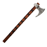 Топорик викинга Рагнара боевой, рукоять в оплетке, Дания, 9 в., хром