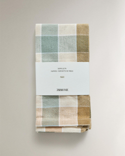 Zara Home столовая салфетка из хлопка, клетка, 45 45 см (комплект 2 шт.) · 3232/022