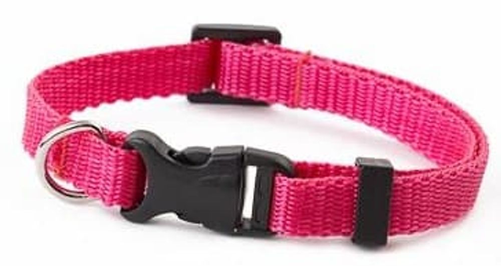 Ошейник (Лаурон) капрон 10мм 18-30см красный. Фастекс