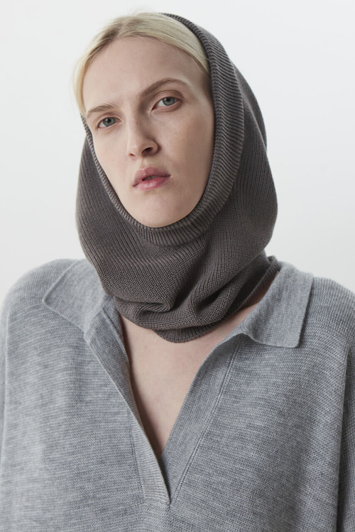 Кардиган вязаный из шерсти мериноса, шалфей