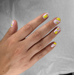 Crazy Manic Плёнки для ногтей для маникюра striped banana