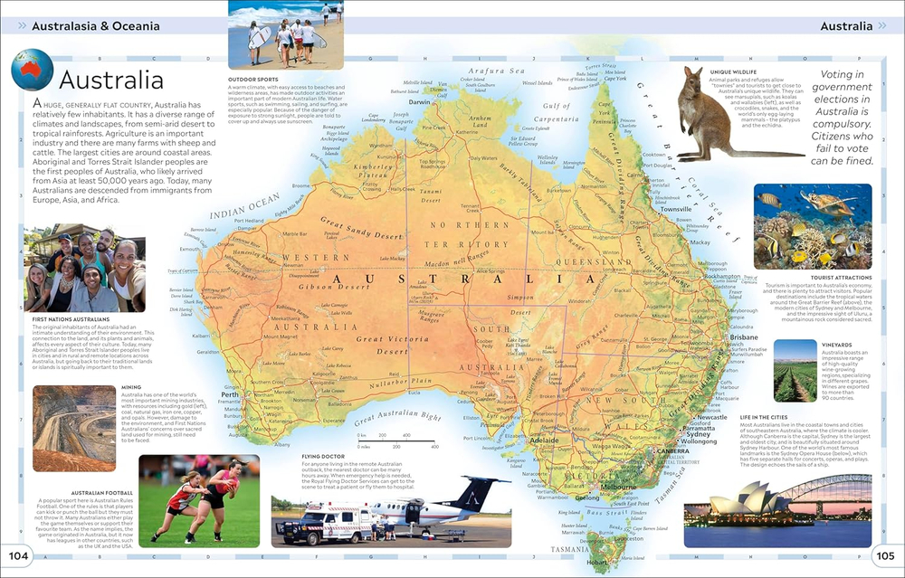 DK Publishing Childrens Illustrated World Atlas. Hardcover