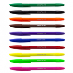 Набор шариковых ручек Alingar,10 цветов,1,0 мм, на масляной основе, рифлёный держатель,шестигранный, цветной пластиковый корпус, ПВХ чехол, европодвес