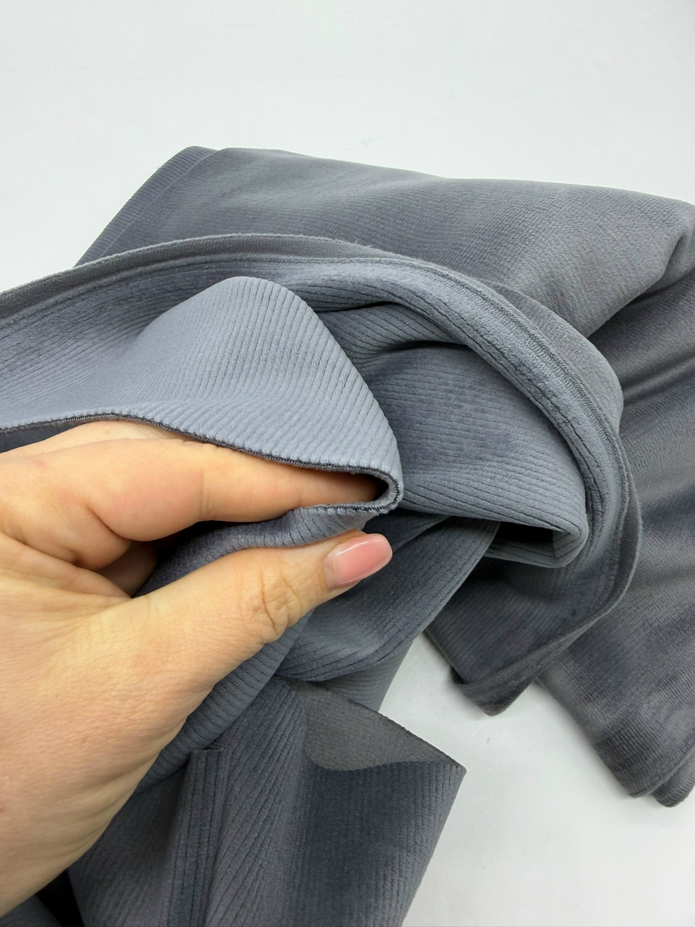 Бархат -вельвет серый