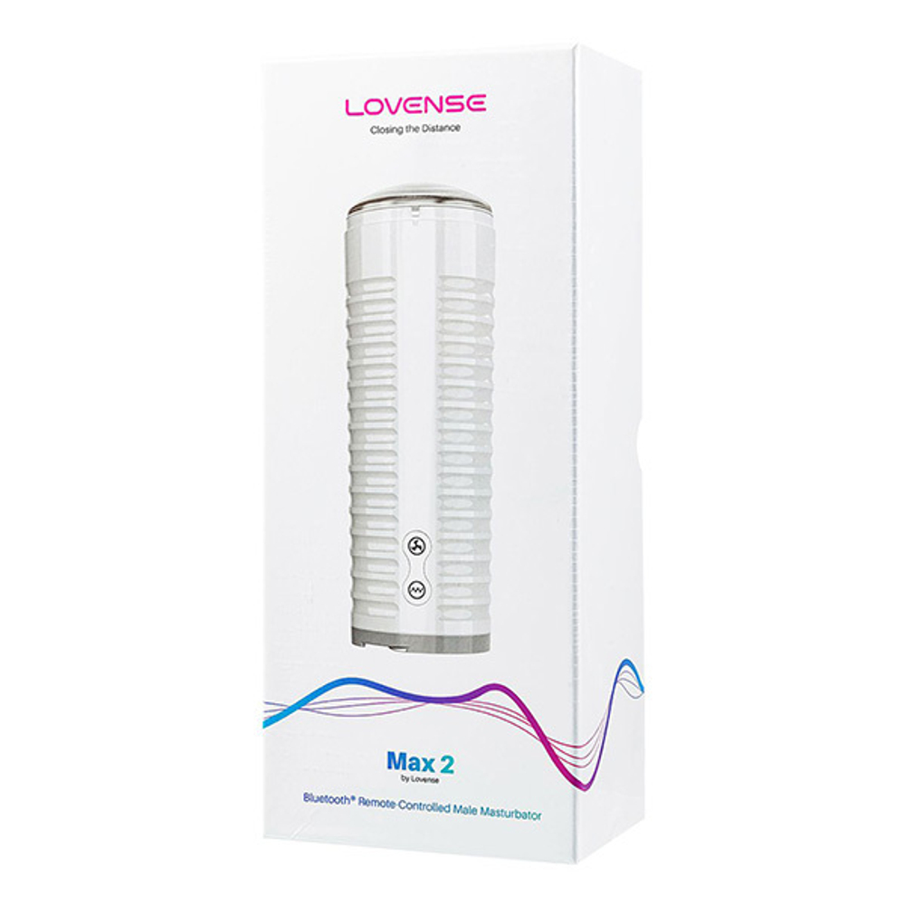 Интерактивный нереалистичный вибромастурбатор Lovense Max 2 Smart Male Massager White LE-01