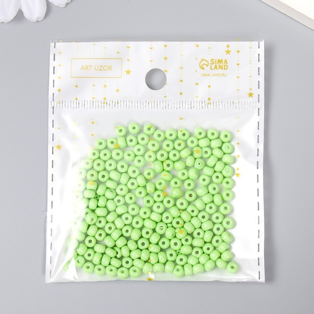 Бисер стекло 6/0 "Фисташковый" 15 гр   9358847