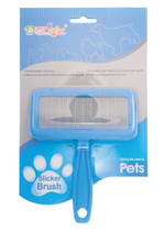 Пуходерка Delight голубая большая пластик 3681L