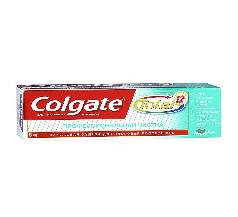 Colgate Паста-гель зубная Total 12 Профессиональная чистка, 75 мл