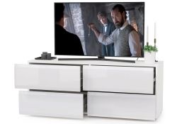 Модульная гостиная Сейдиль белый премиум / черный / белый глянец комплектация 3