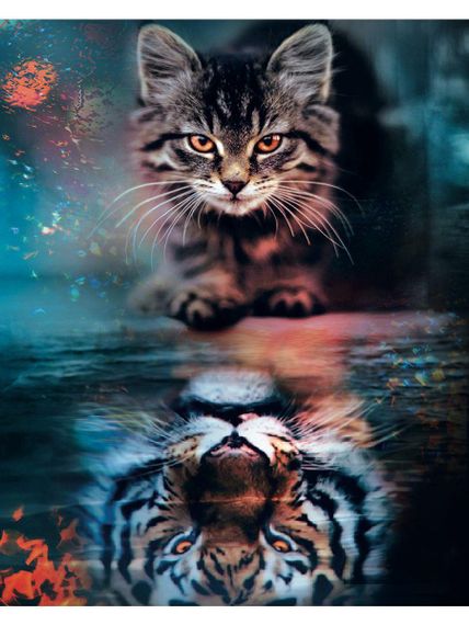 Almaz qaşlarla tablo \ Алмазная вышивка \ Diamond painting Отражение личности