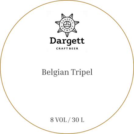 Пиво Даргетт Бельжиан Трипель / Dargett Belgian Tripel 30л - кег