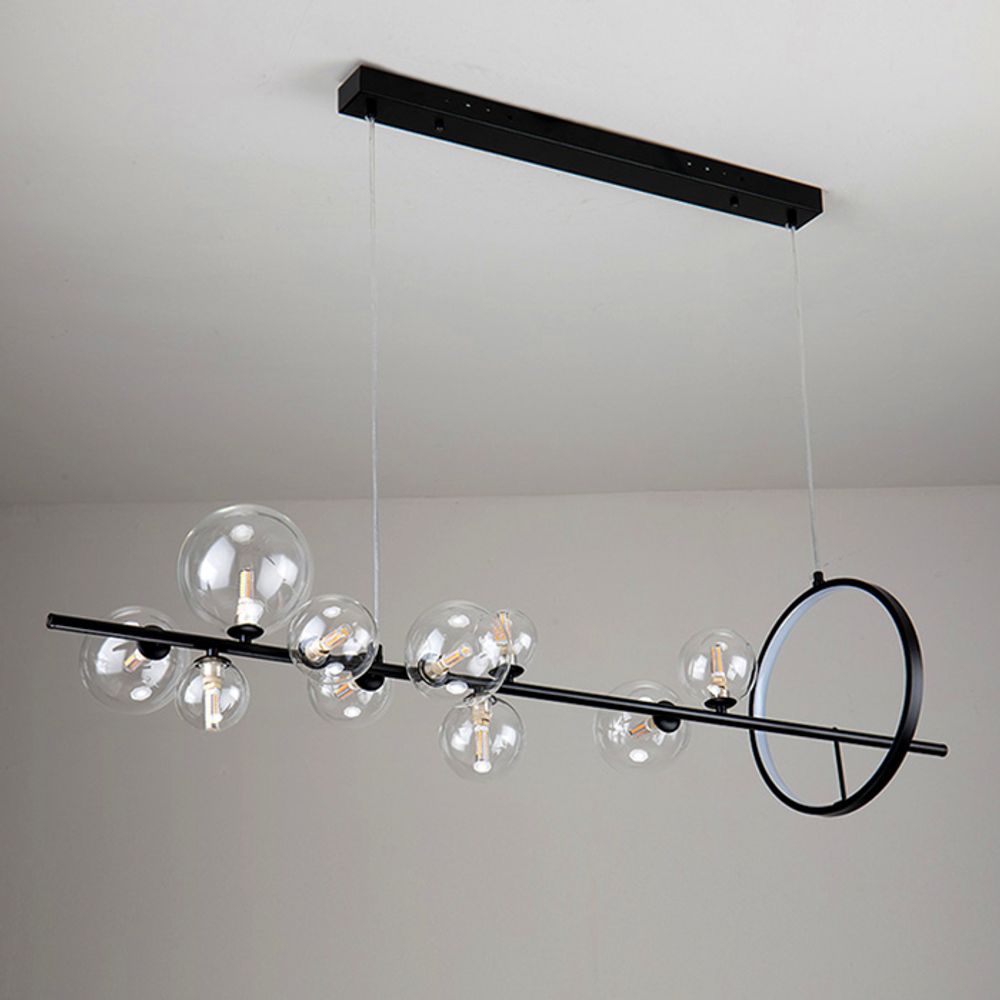 Люстра KG1233P-10 black/clear