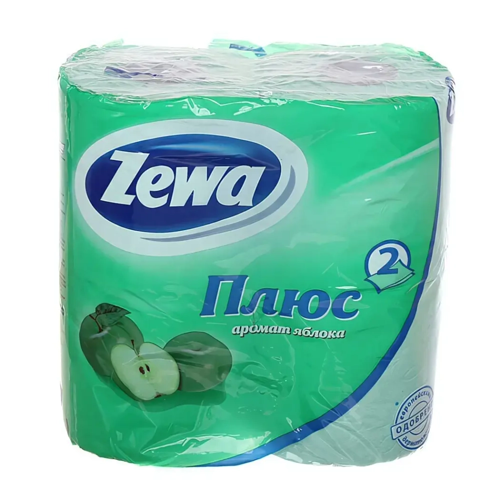 Бумага туалетная ZEWA АРОМ.ЯБЛОКА 2СЛ 4 РУЛ 1*24