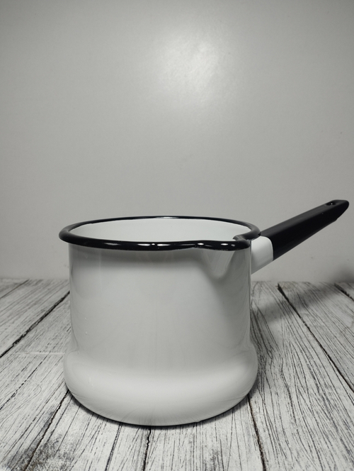Ковш 1л с носиком без крышки белый без деколи 90104-072