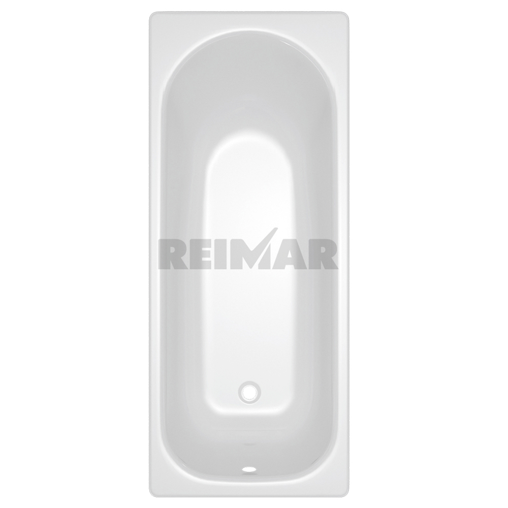 Ванна стальная 1,7*0,7*0,4 (ВИЗ) Reimar форма Аула, полимерная цв.белый (ОР-81200)
