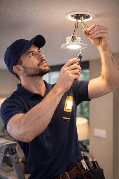 Монтаж сетей освещения внутри помещений