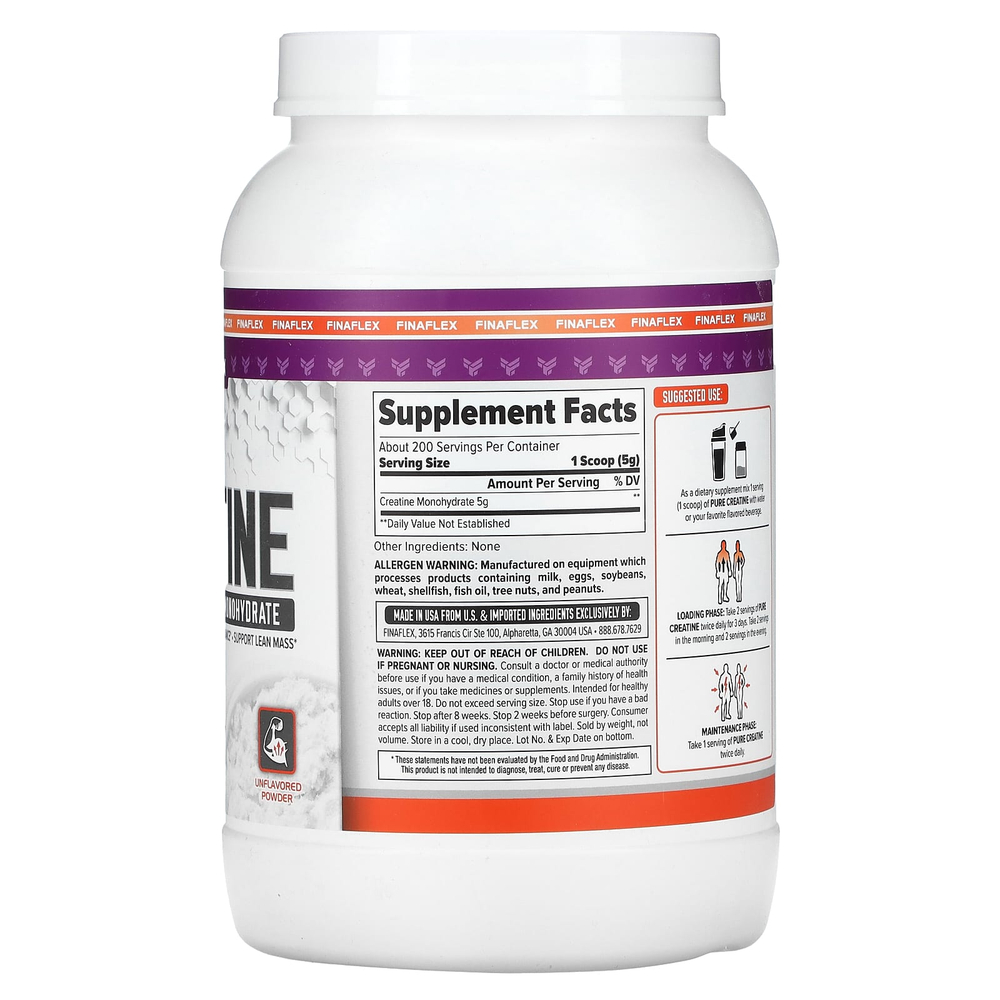 Finaflex, Чистый креатин, порошок без добавок, 1 кг (2,2 фунта)
