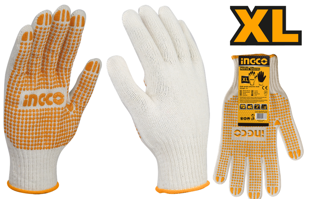 Перчатки с ПВХ точка XL