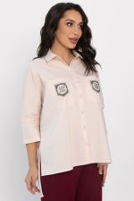 Рубашка с карманами Аристократка (бежевая) Б14357-10М LT Collection