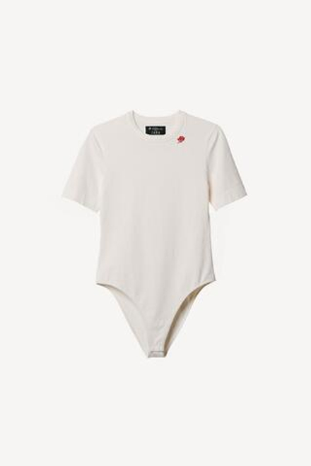 ZARA X WILLY CHAVARRIA БОДИ С ВЫШИВКОЙ, ЖЕЛТОВАТО-БЕЛЫЙ