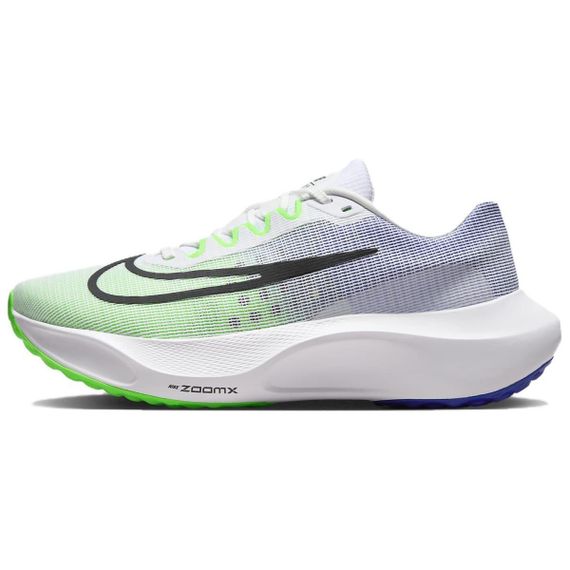 NIKE Zoom Fly 5 Беговые кроссовки Белые/Зеленые/Уличные/Черные Мужские