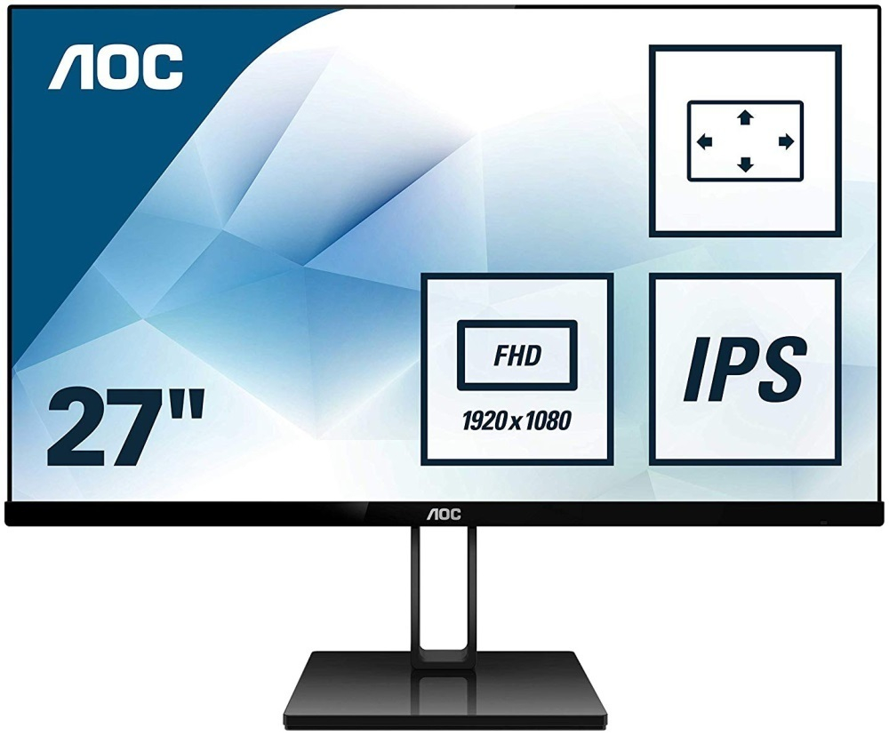Монитор AOC 27;; 27V2Q 1920x1080 IPS WLED 75Гц 5ms FreeSync HDMI DisplayPort