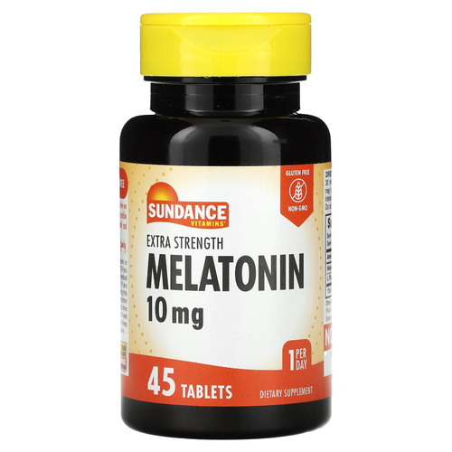 Sundance Vitamins, мелатонин, 10 мг, 45 таблеток
