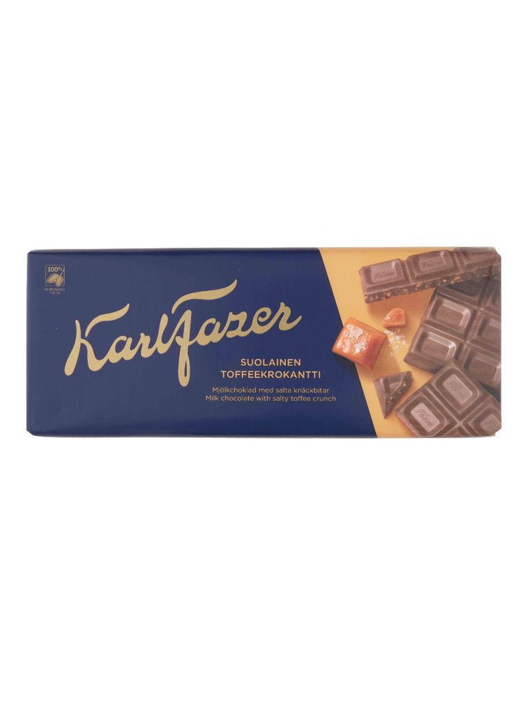 Шоколад молочный Fazer с соленой карамелью 180 г