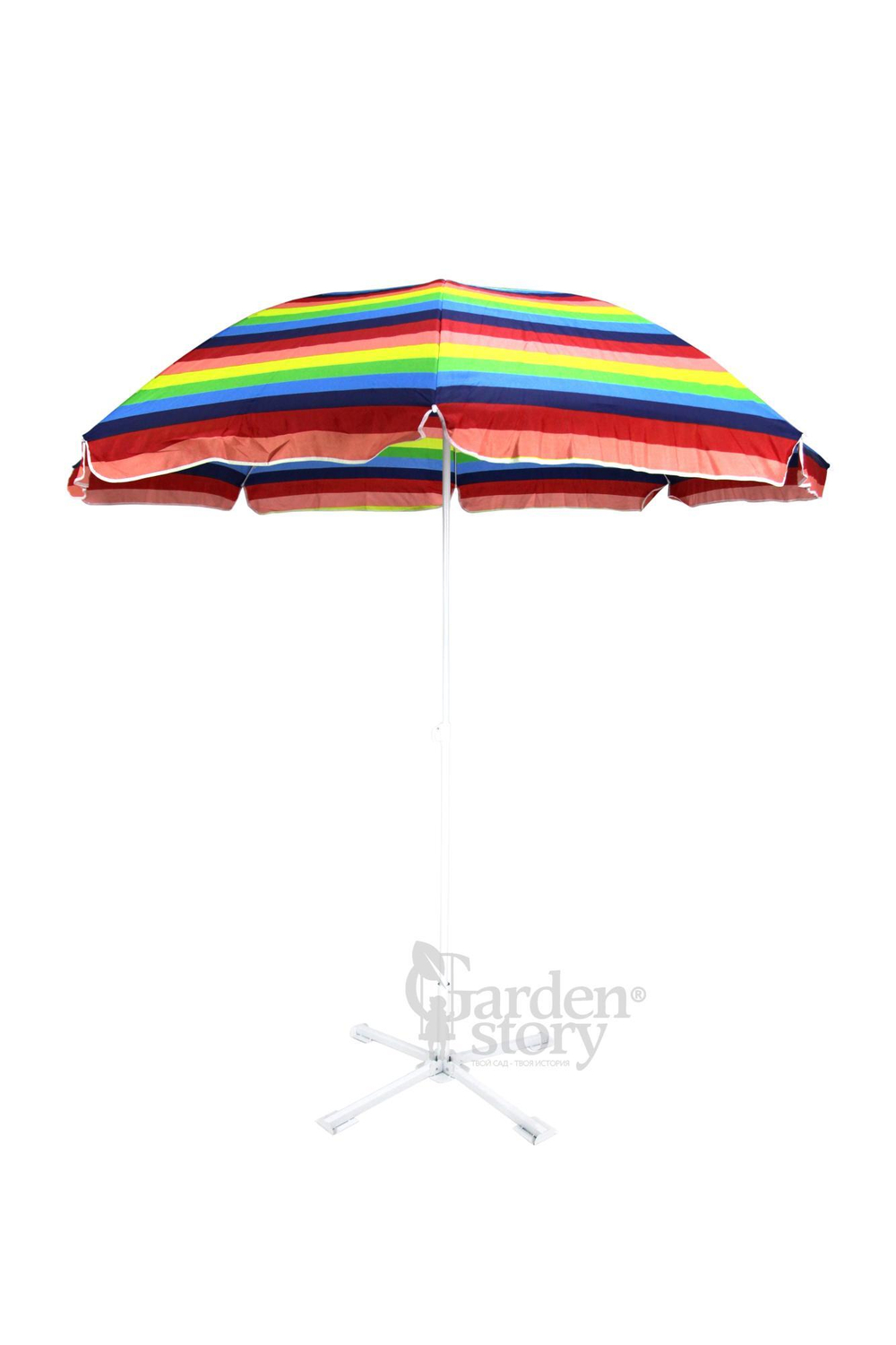 Зонт  2,4м разноцветный (12шт в уп.) 2 части арт.WRU052 "Garden story"