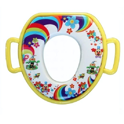 Сиденье мягкое для унитаза детское ОКЕАН BABY с ручками рисунок в ассортименте