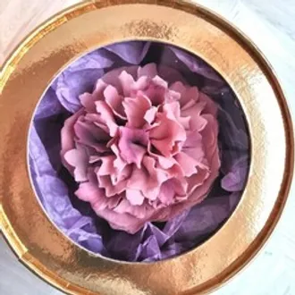 Шоколадный пион розовый / 16 см