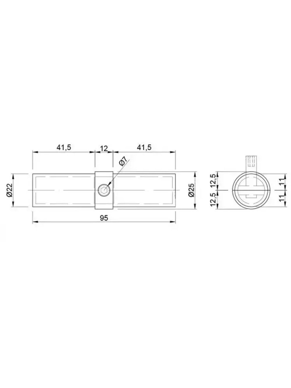 Соединитель (удлинитель) системы Joker 25 мм (JOK-59) - 1 шт