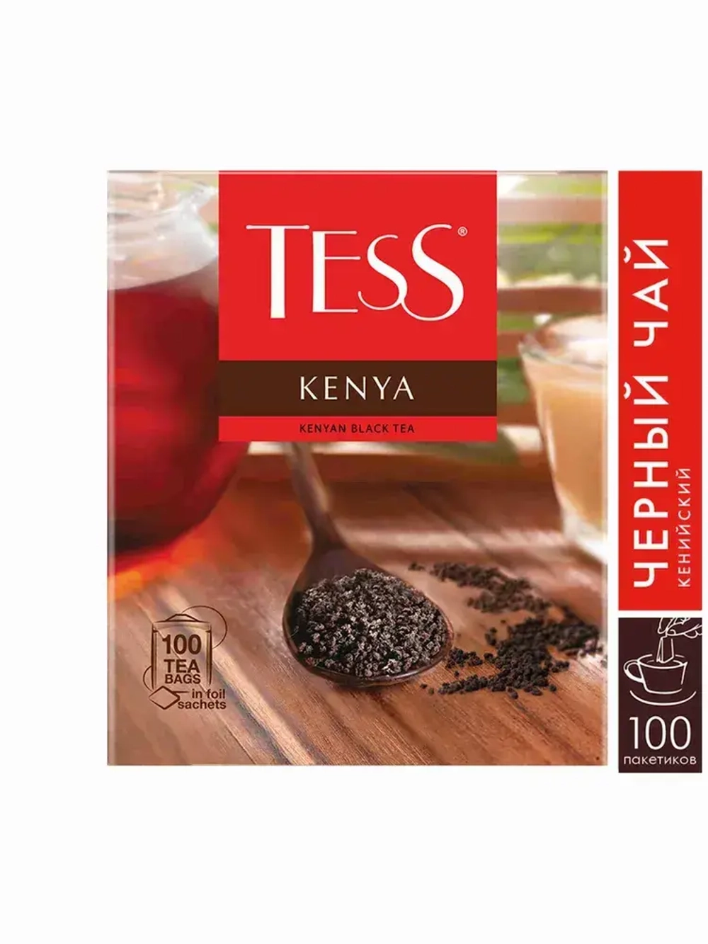 Черный кенийский чай Tess в пакетиках, 100 шт
