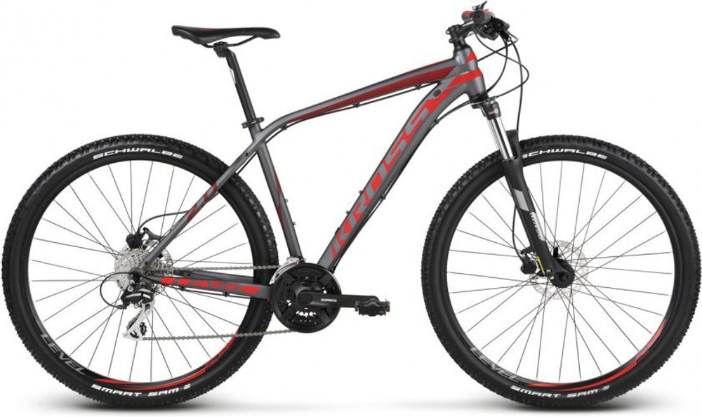 Велосипед Kross 2018 Level 2.0 27 graphite red burgundy matte S
