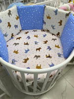 Комплект в кроватку 6-ти предметный "Подушечки" (голубой цвет)